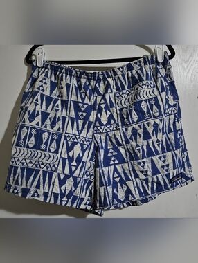Patagonia Blue and White Geometric Print Men’s Shorts